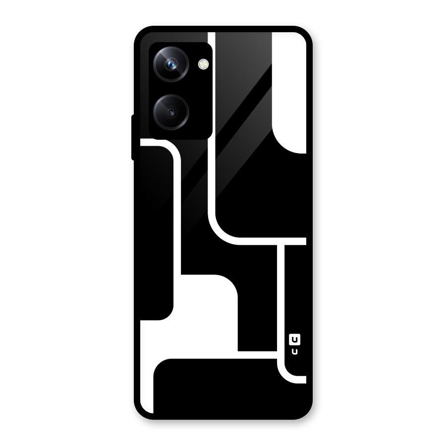 Minimalistic Shapes Glass Back Case for Realme 10 Pro