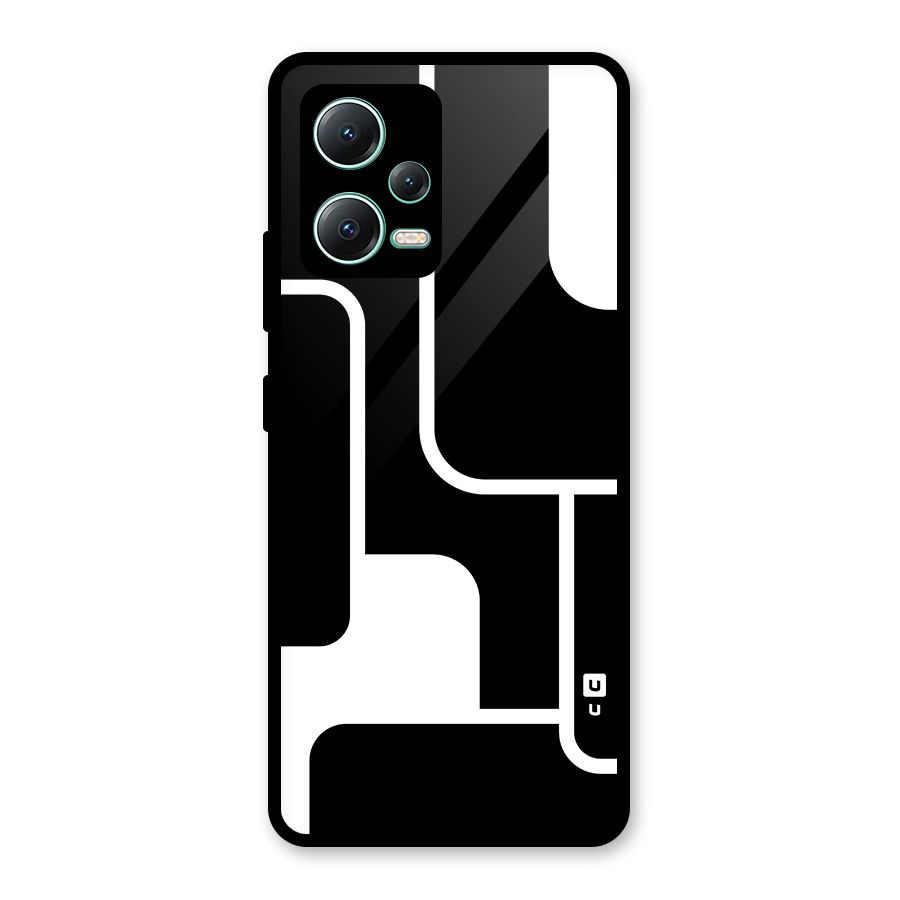Minimalistic Shapes Glass Back Case for Redmi Note 12 5G