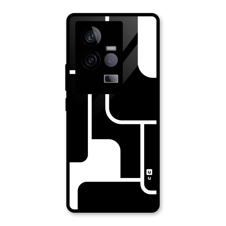 Minimalistic Shapes Glass Back Case for Vivo iQOO 11 5G