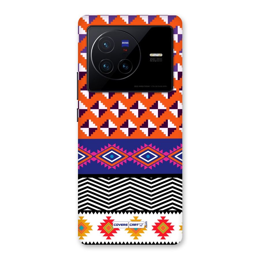 Mixed Pattern Aztec Back Case for Vivo X80
