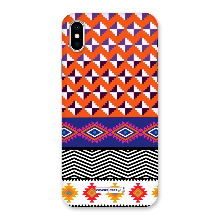 Mixed Pattern Aztec Back Case for iPhone XS
