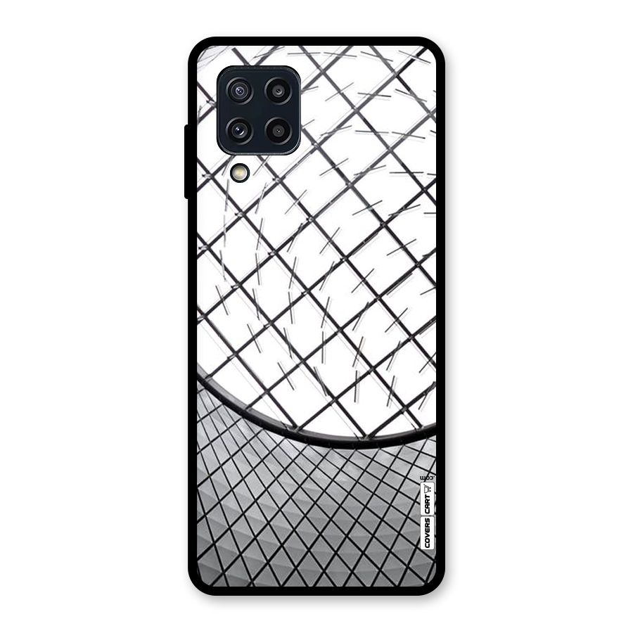 Modern Abstract Pattern Glass Back Case for Galaxy M32
