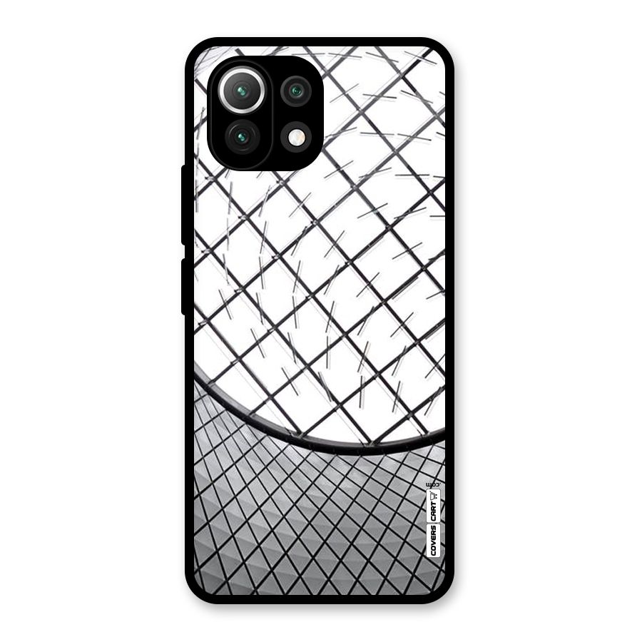 Modern Abstract Pattern Glass Back Case for Mi 11 Lite