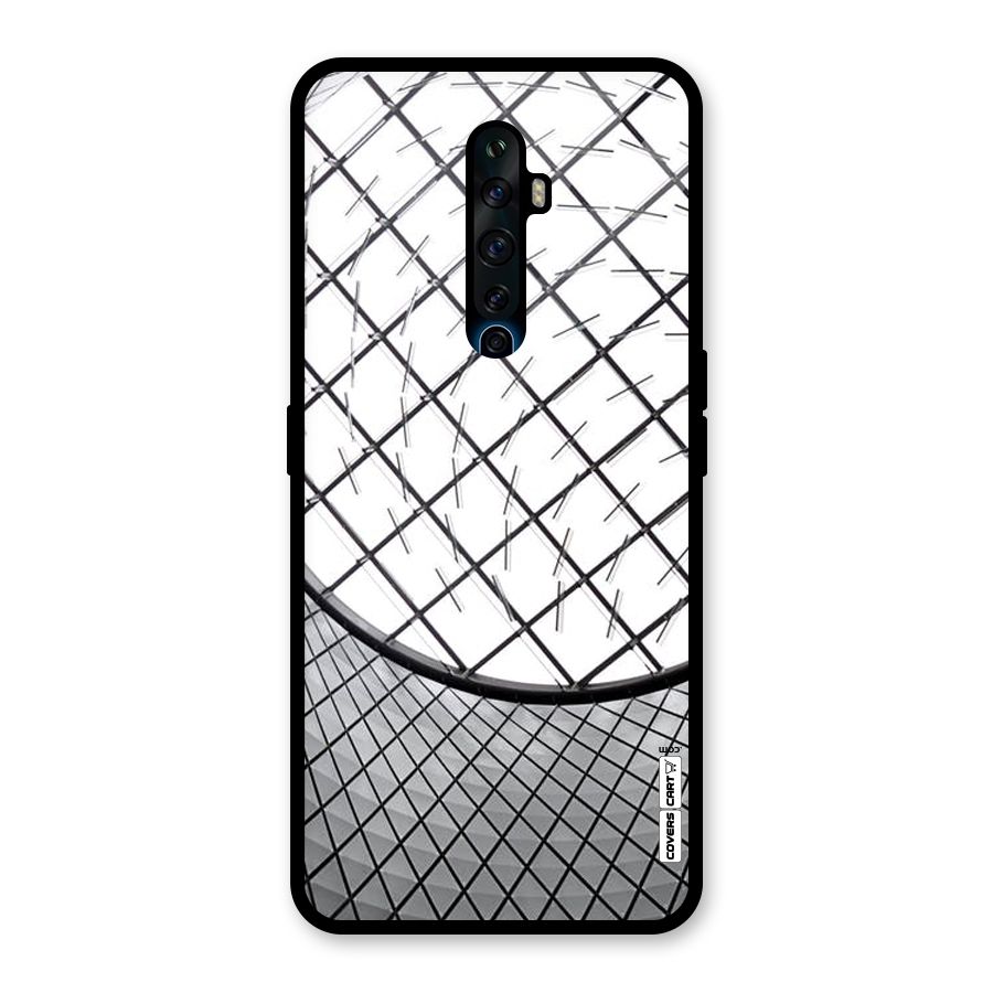Modern Abstract Pattern Glass Back Case for Oppo Reno2 F