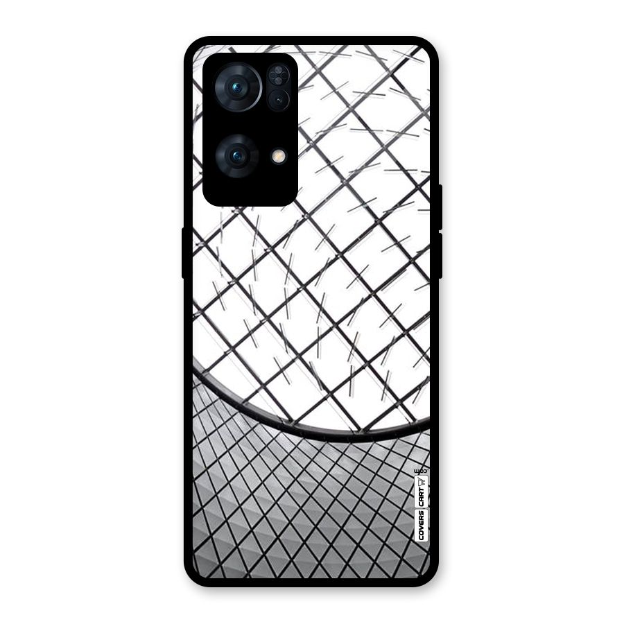 Modern Abstract Pattern Glass Back Case for Oppo Reno7 Pro 5G