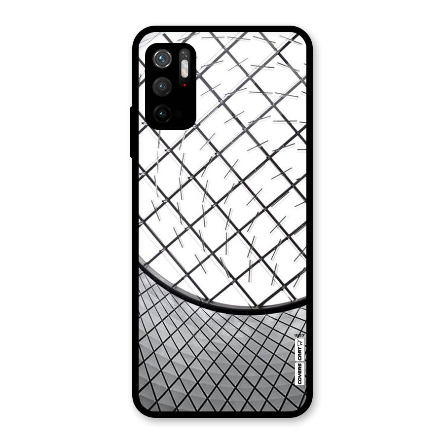 Modern Abstract Pattern Glass Back Case for Poco M3 Pro 5G