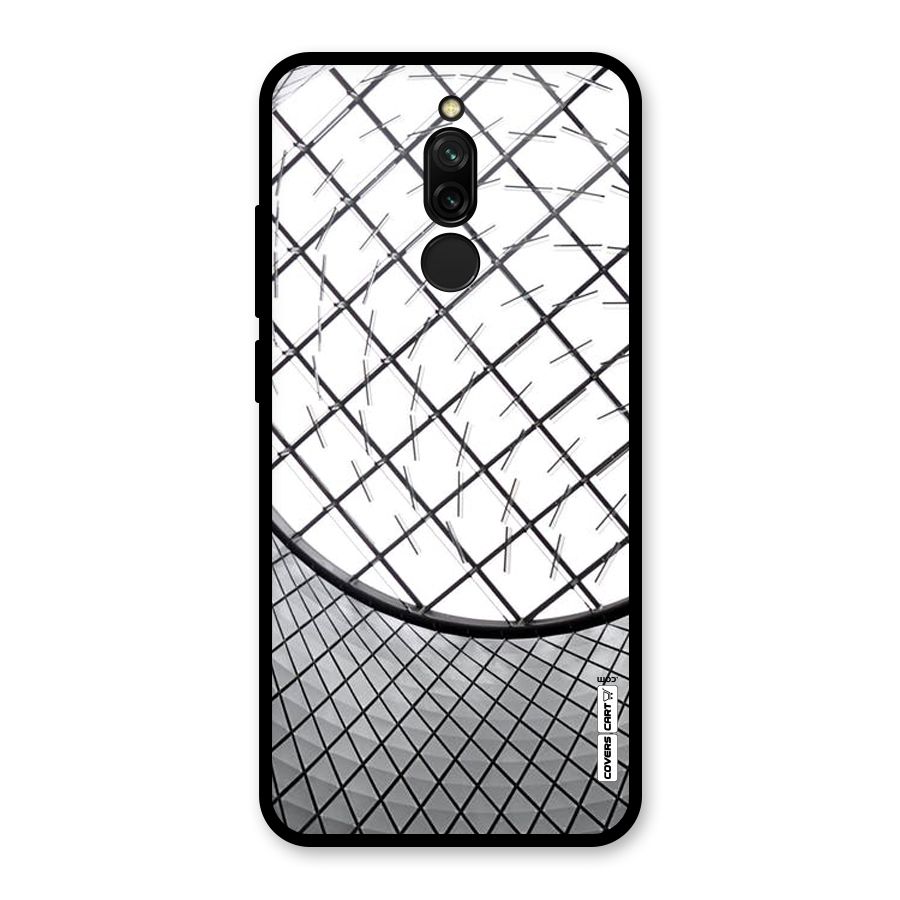 Modern Abstract Pattern Glass Back Case for Redmi 8