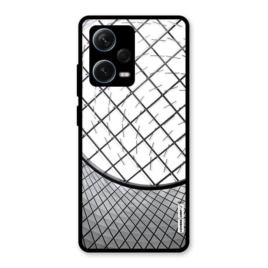 Modern Abstract Pattern Glass Back Case for Redmi Note 12 Pro Plus 5G