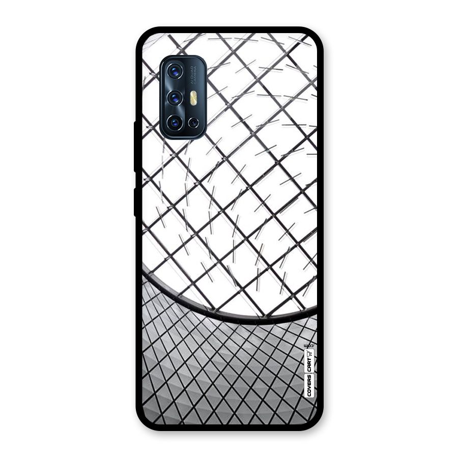 Modern Abstract Pattern Glass Back Case for Vivo V17