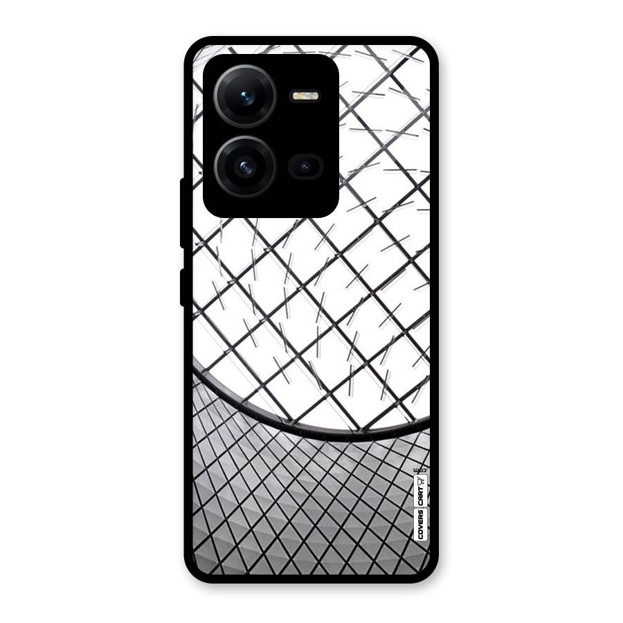 Modern Abstract Pattern Glass Back Case for Vivo V25