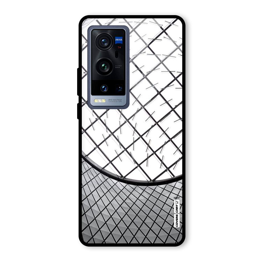 Modern Abstract Pattern Glass Back Case for Vivo X60 Pro Plus