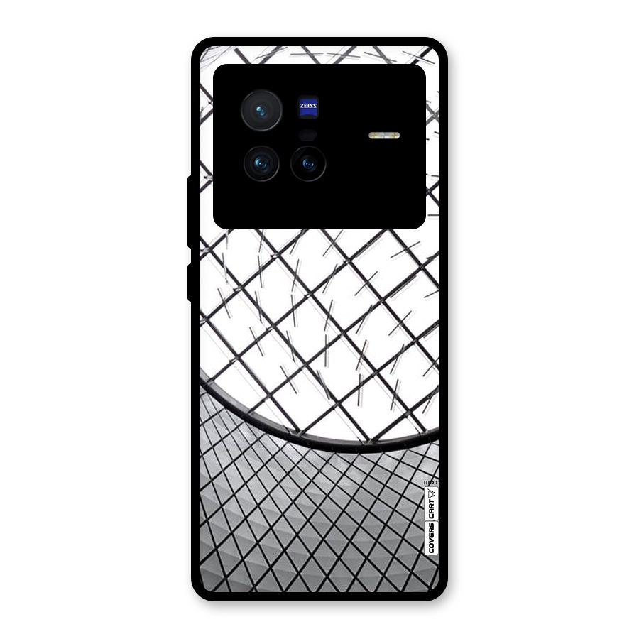 Modern Abstract Pattern Glass Back Case for Vivo X80