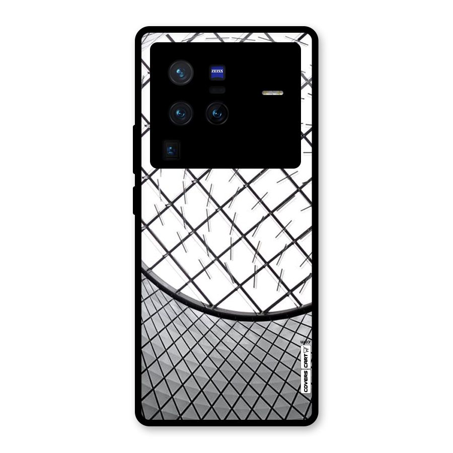 Modern Abstract Pattern Glass Back Case for Vivo X80 Pro