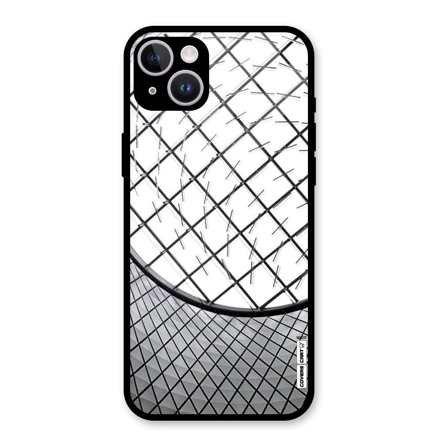 Modern Abstract Pattern Glass Back Case for iPhone 14 Plus