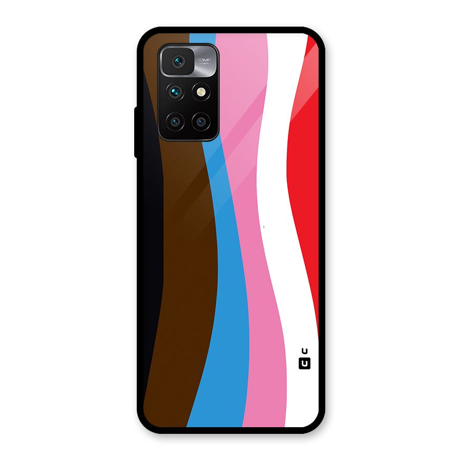 Modern Curves Glass Back Case for Redmi 10 Prime
