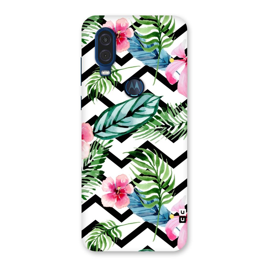 Modern Flowers Back Case for Motorola One Vision