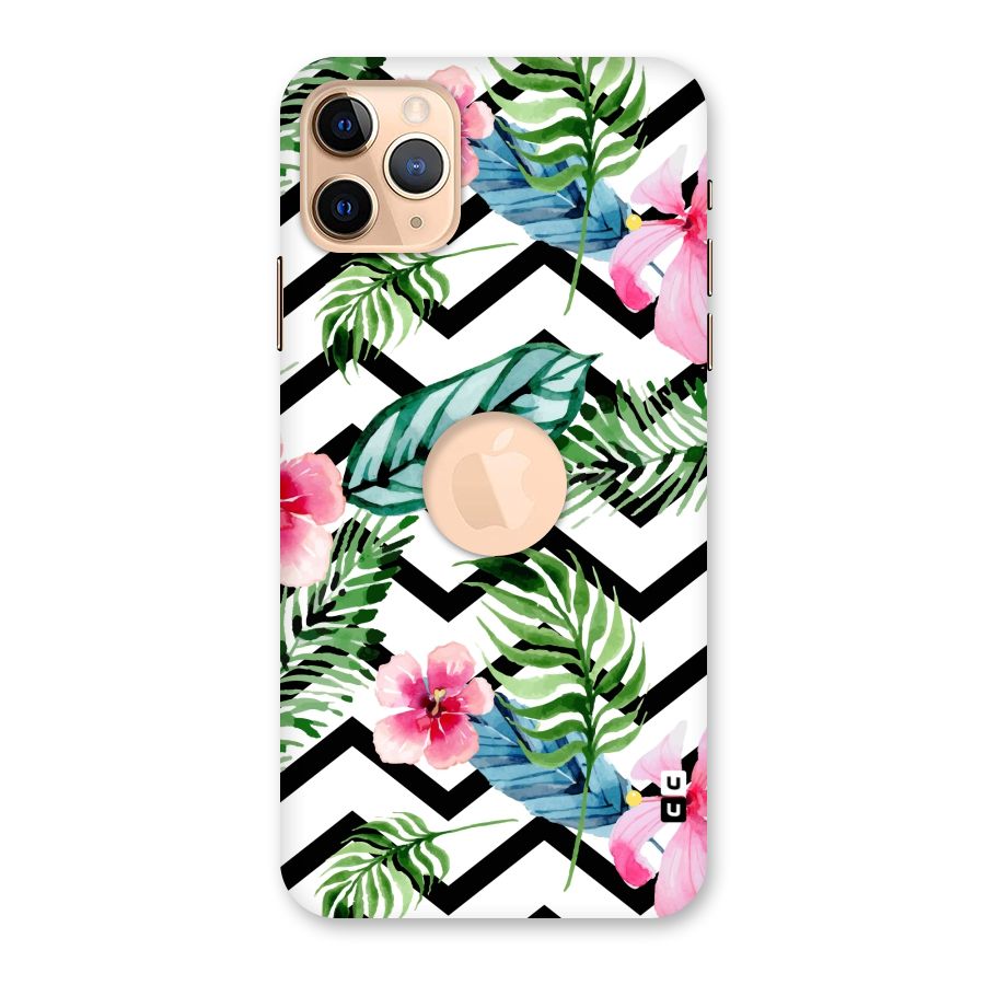 Modern Flowers Back Case for iPhone 11 Pro Max Logo Cut