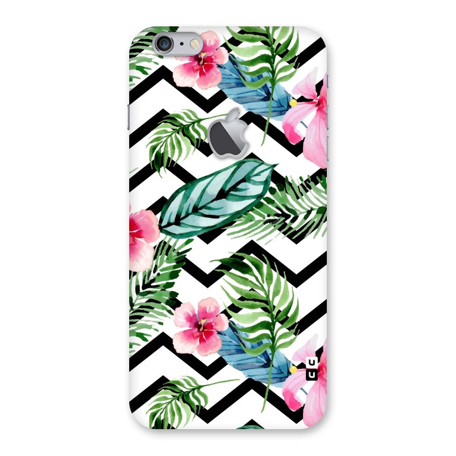 Modern Flowers Back Case for iPhone 6 Plus 6S Plus Logo Cut