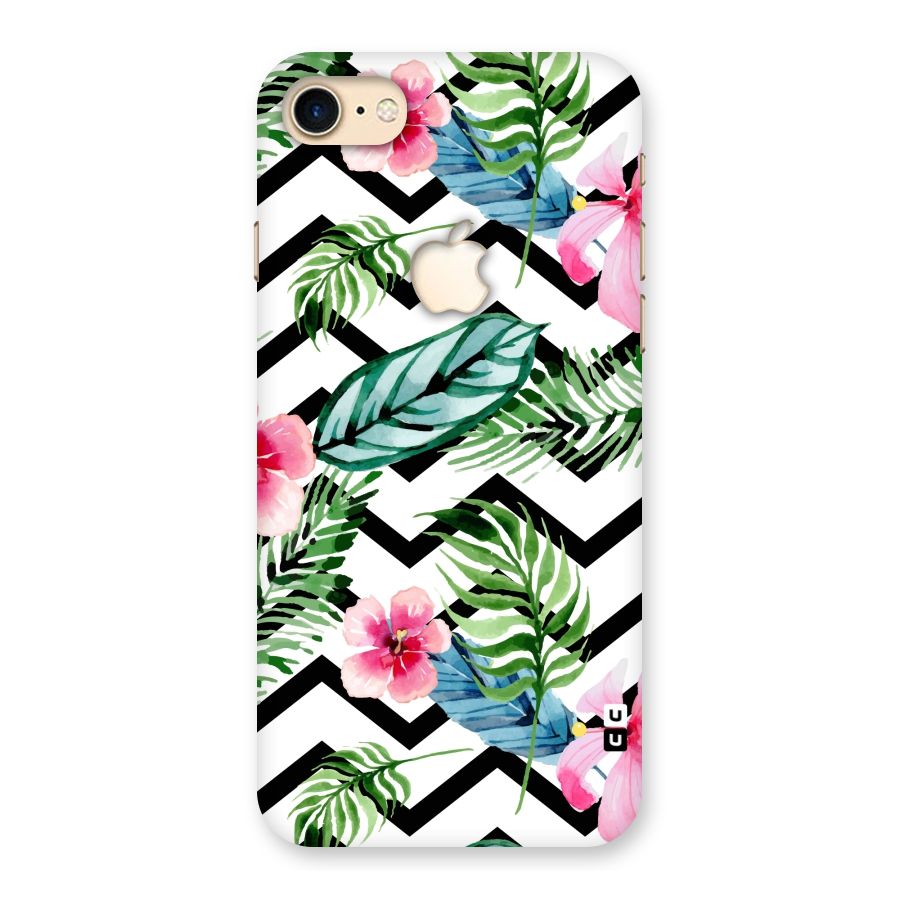 Modern Flowers Back Case for iPhone 7 Apple Cut