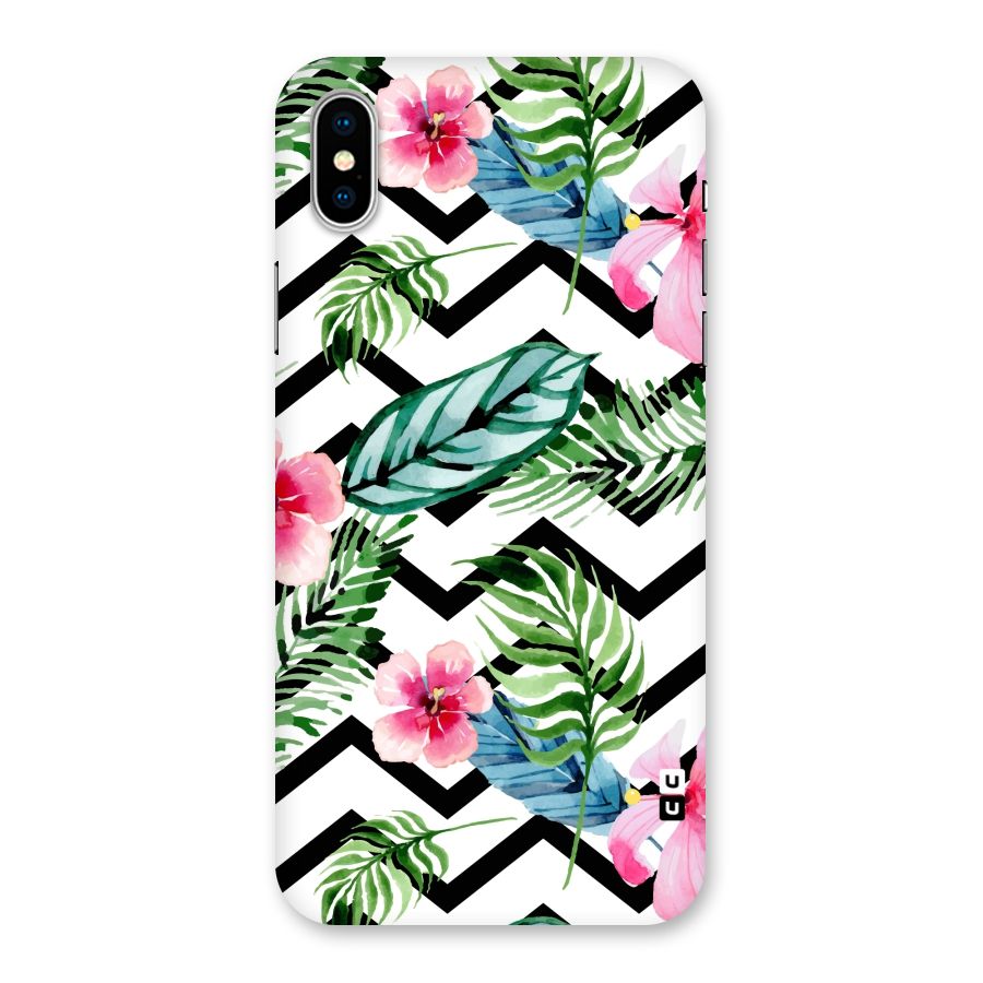 Modern Flowers Back Case for iPhone XS