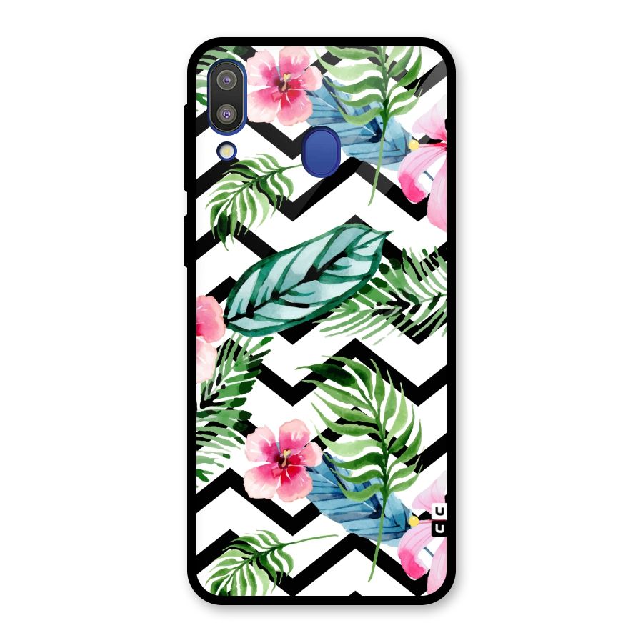 Modern Flowers Glass Back Case for Galaxy M20