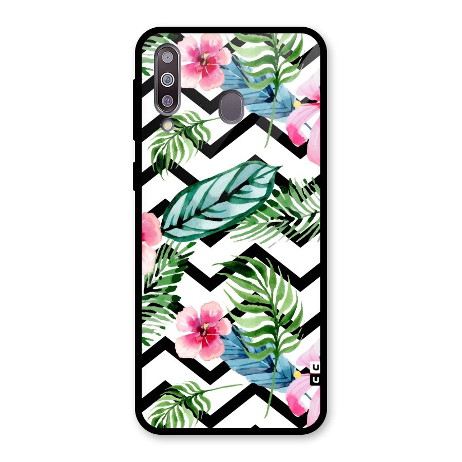 Modern Flowers Glass Back Case for Galaxy M30