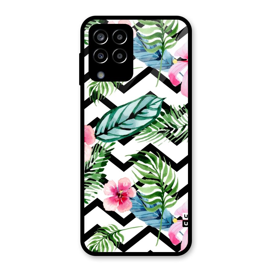 Modern Flowers Glass Back Case for Galaxy M33
