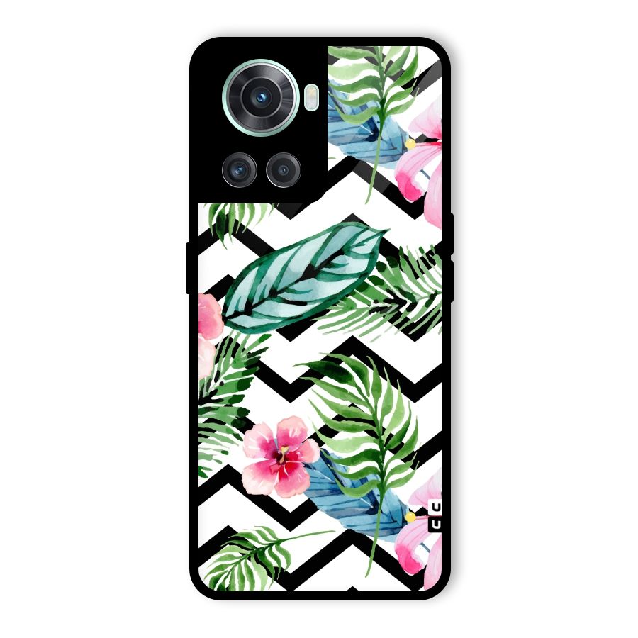 Modern Flowers Glass Back Case for OnePlus 10R
