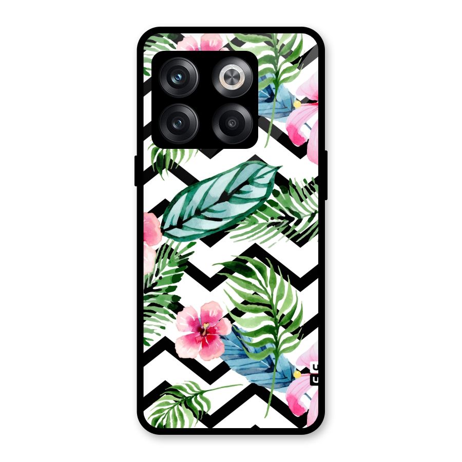 Modern Flowers Glass Back Case for OnePlus 10T