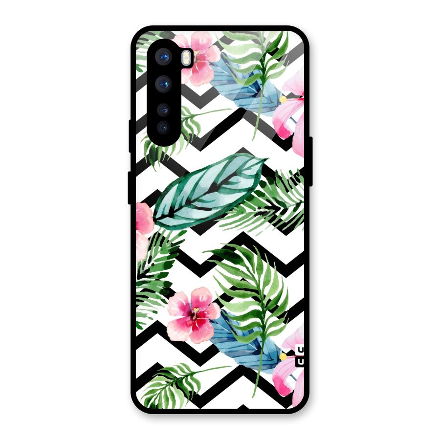Modern Flowers Glass Back Case for OnePlus Nord