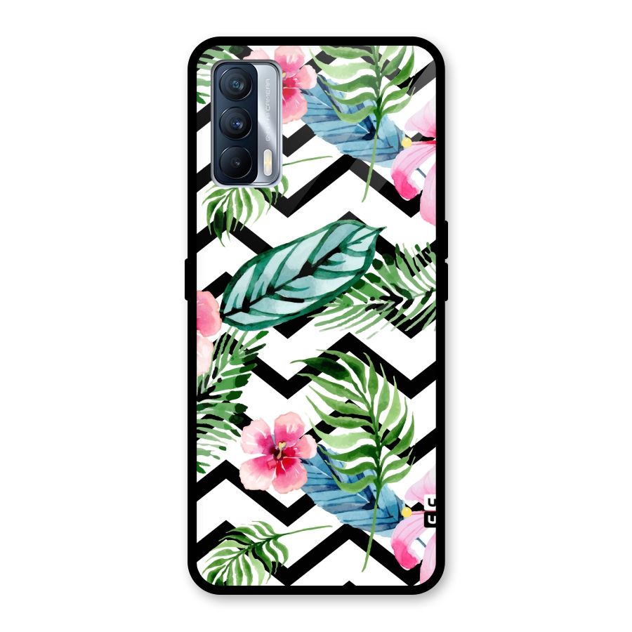 Modern Flowers Glass Back Case for Realme X7