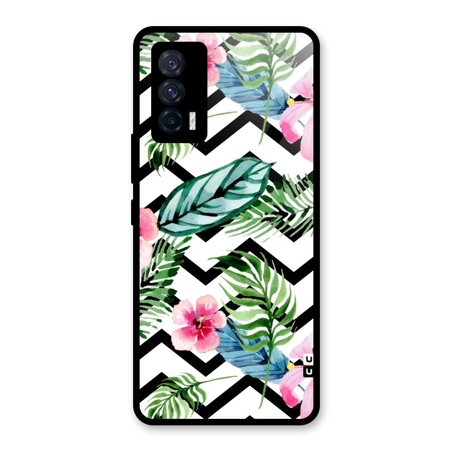 Modern Flowers Glass Back Case for Vivo iQOO 7 5G