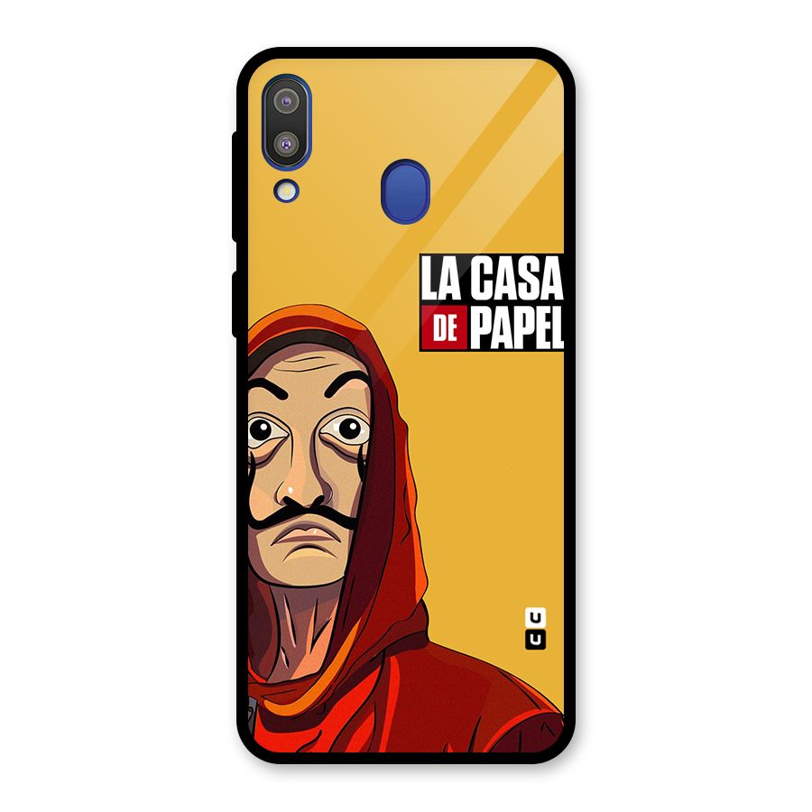 Money Heist La Casa De Papel Glass Back Case for Galaxy M20