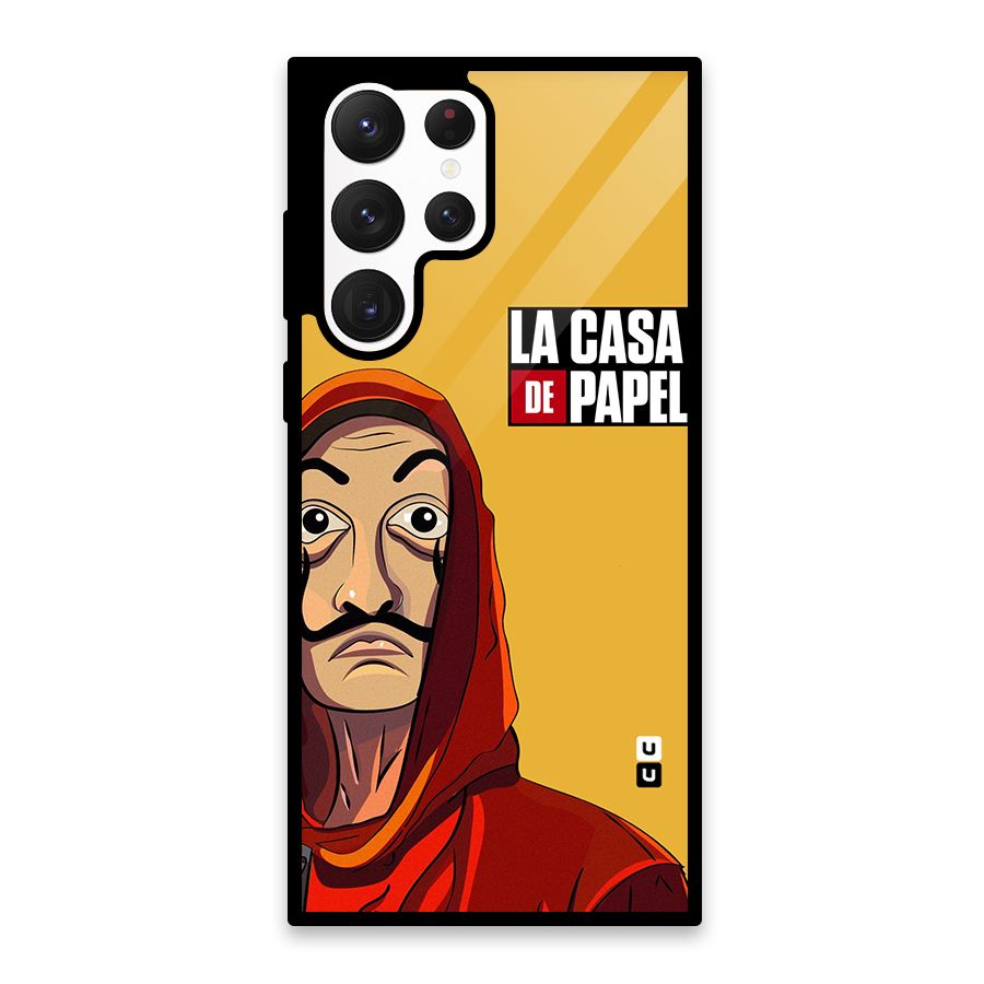 Money Heist La Casa De Papel Glass Back Case for Galaxy S22 Ultra 5G