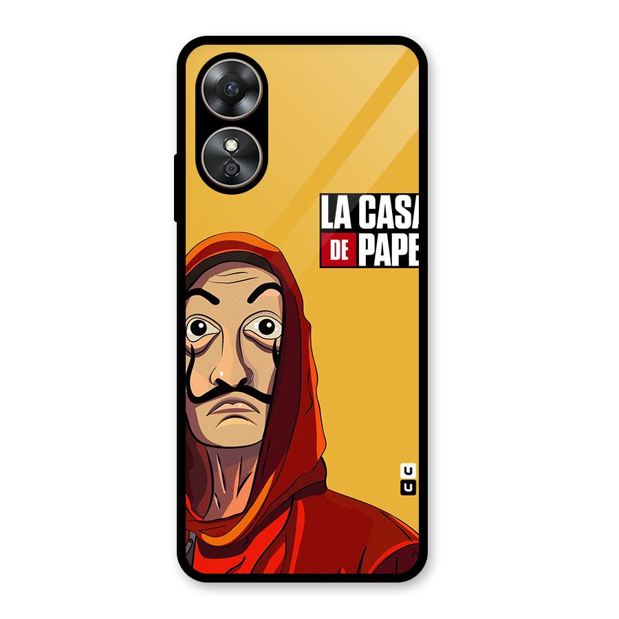 Money Heist La Casa De Papel Glass Back Case for Oppo A17