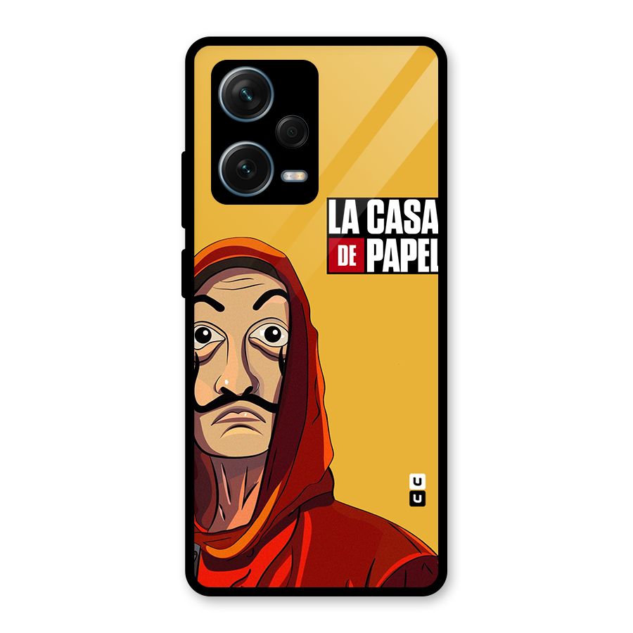 Money Heist La Casa De Papel Glass Back Case for Redmi Note 12 Pro Plus 5G