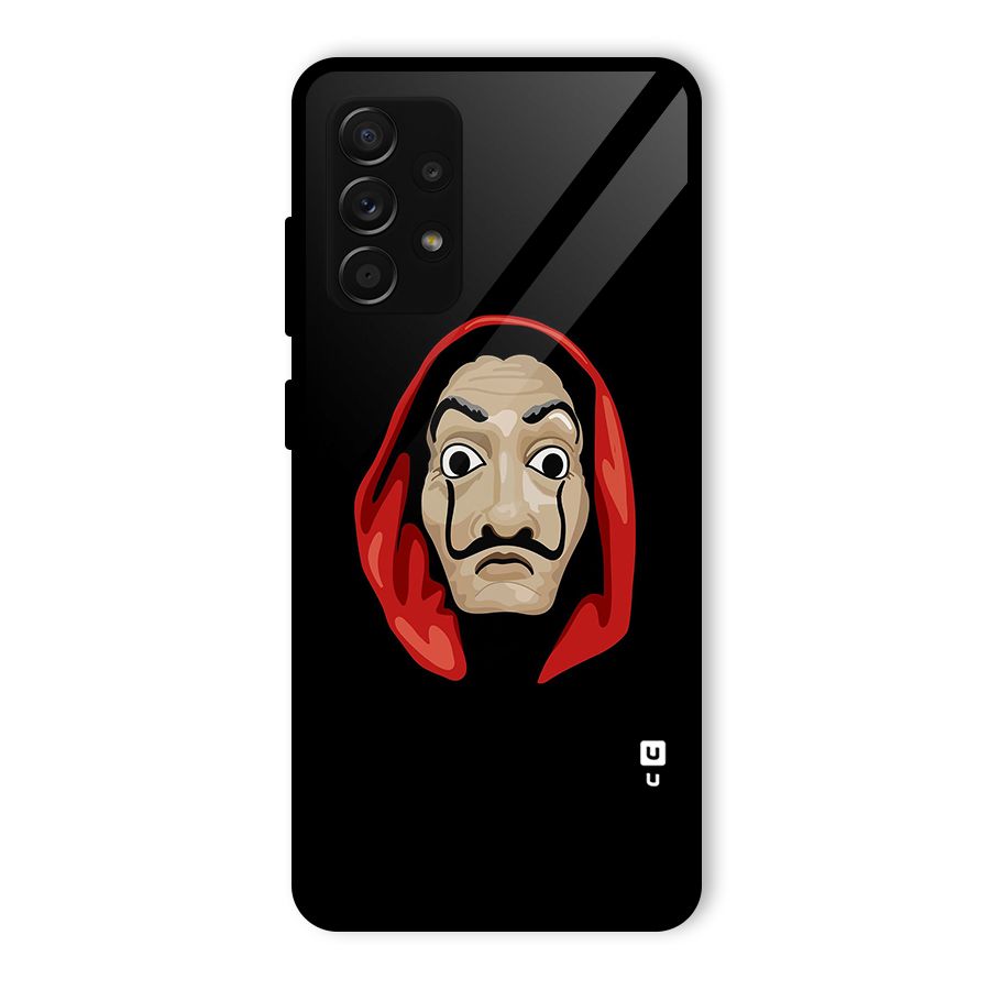 Money Heist Mask Glass Back Case for Galaxy A53 5G