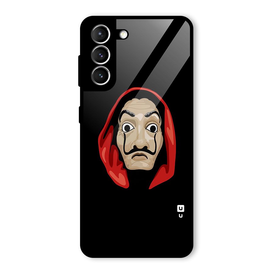 Money Heist Mask Glass Back Case for Galaxy S21 5G