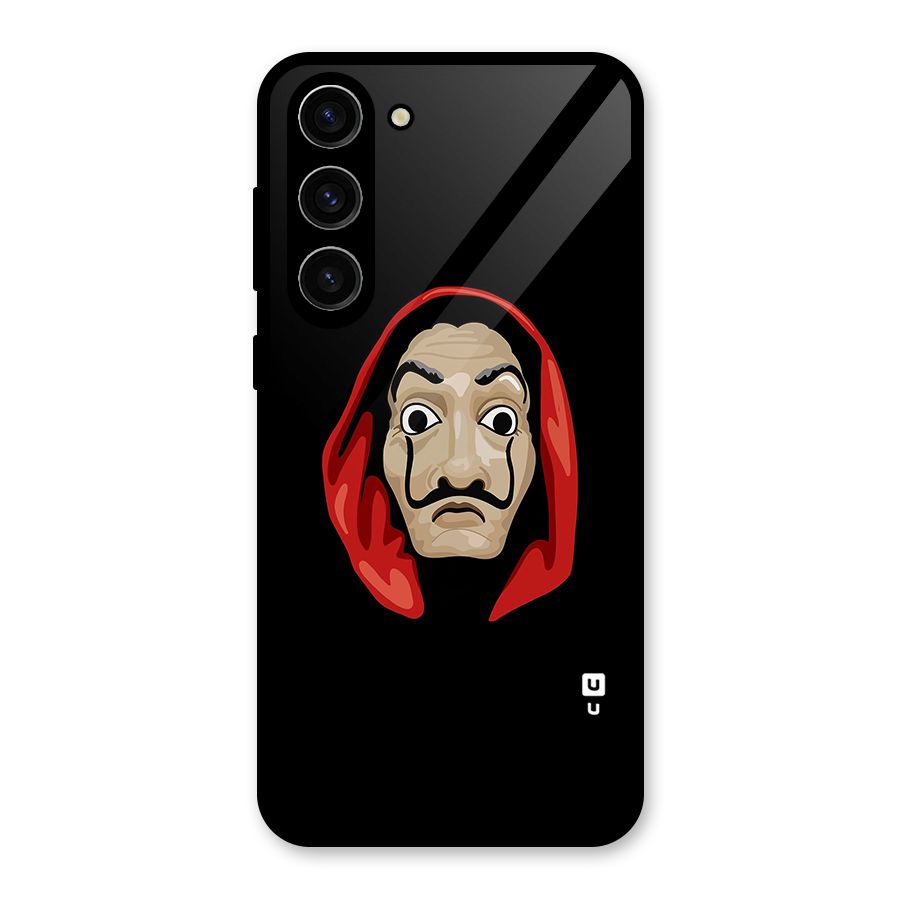 Money Heist Mask Glass Back Case for Galaxy S23 Plus
