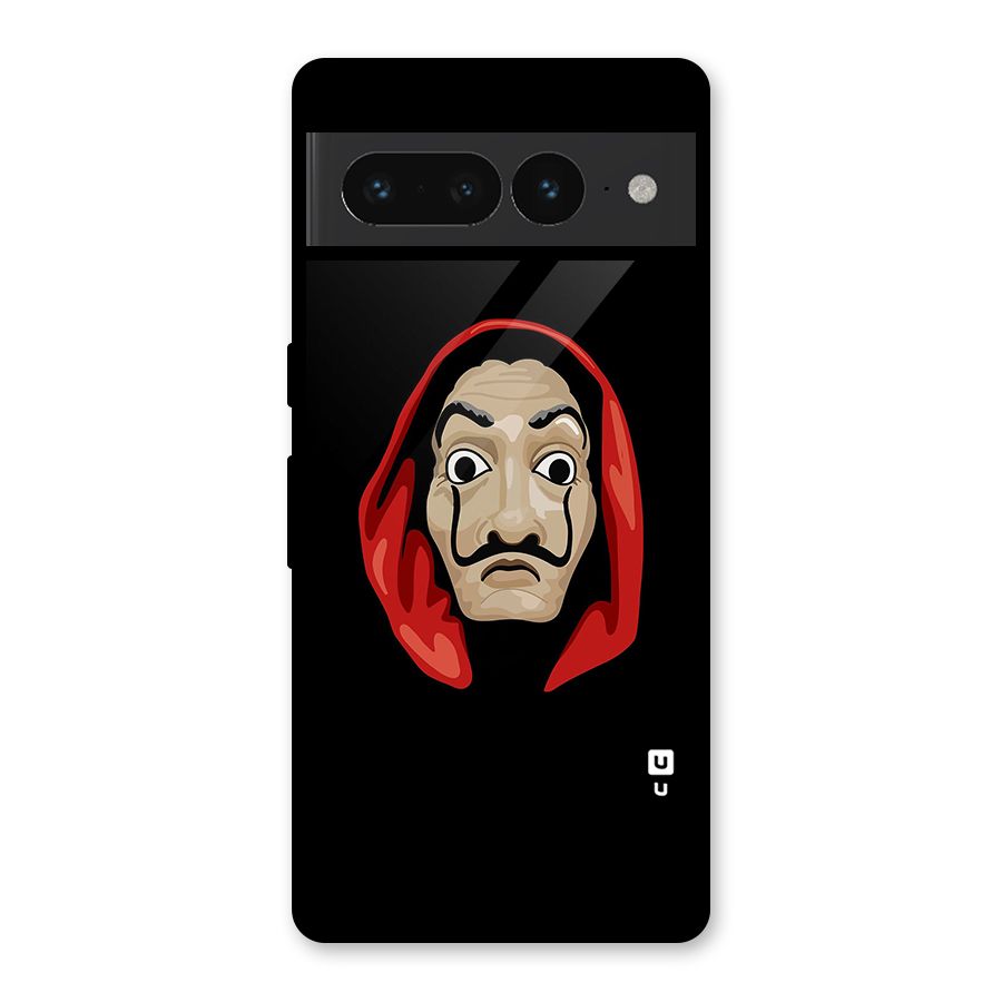 Money Heist Mask Glass Back Case for Google Pixel 7 Pro