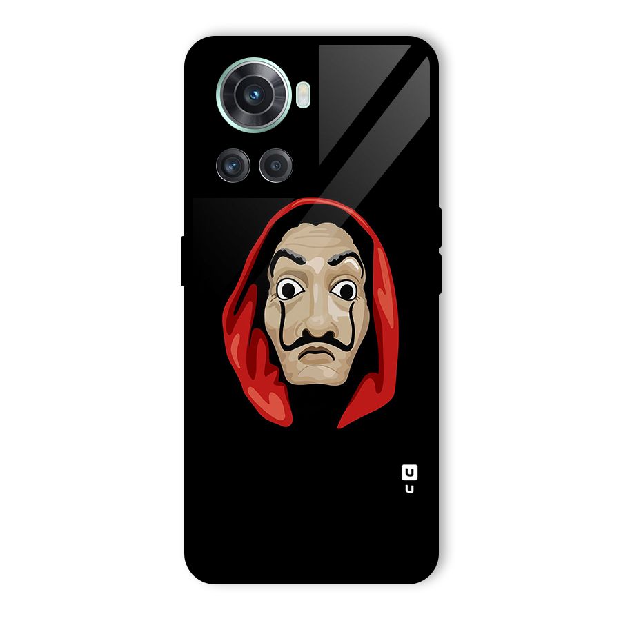 Money Heist Mask Glass Back Case for OnePlus 10R