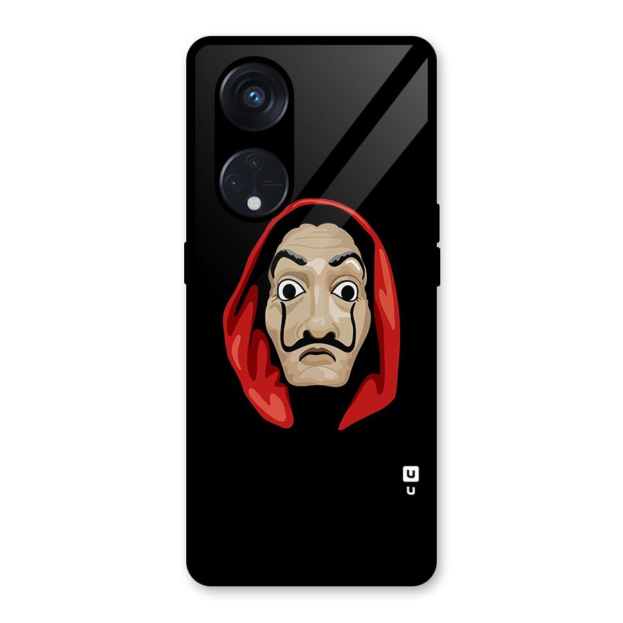 Money Heist Mask Glass Back Case for Reno8 T 5G