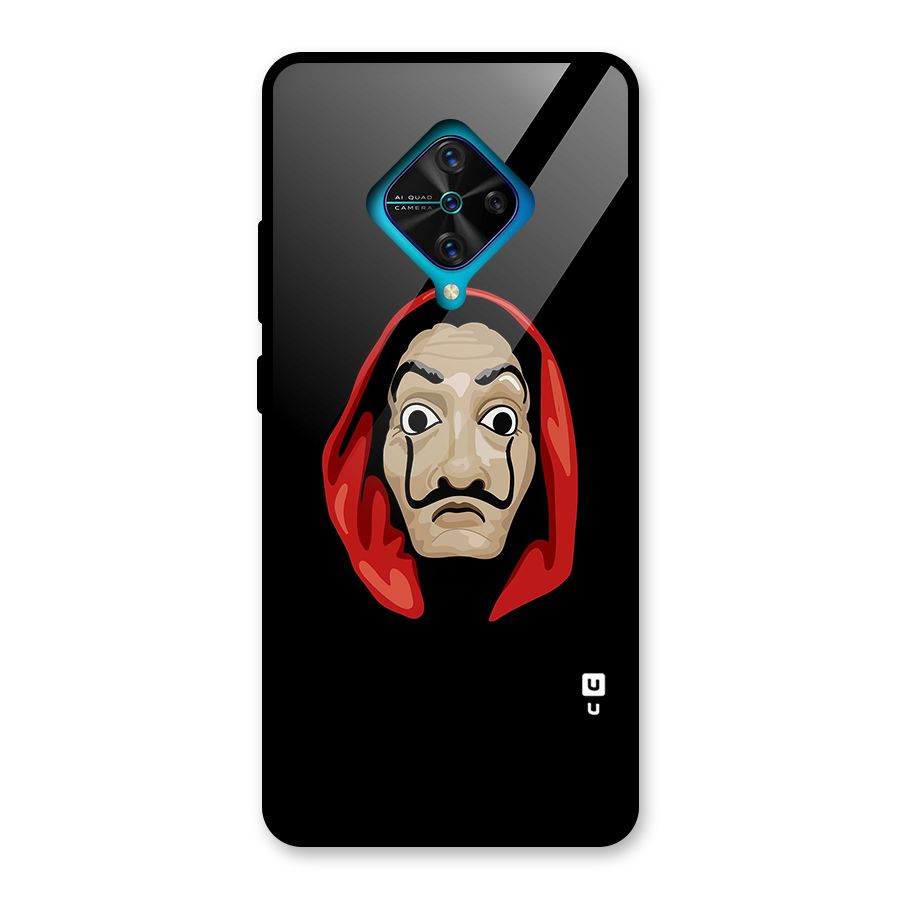 Money Heist Mask Glass Back Case for Vivo S1 Pro