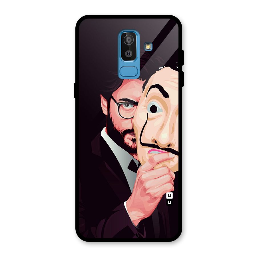 Money Heist Professor Art Glass Back Case for Galaxy J8