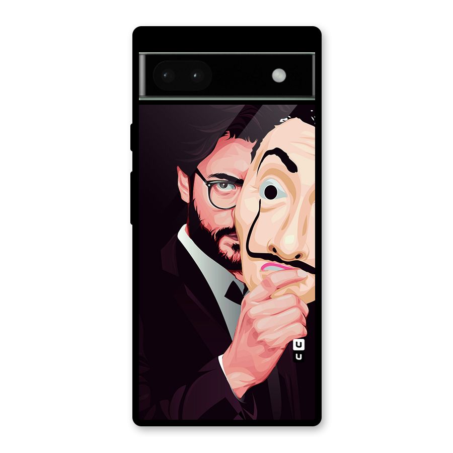 Money Heist Professor Art Glass Back Case for Google Pixel 6a