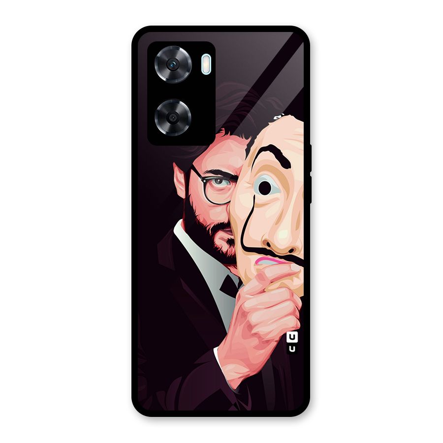 Money Heist Professor Art Glass Back Case for Oppo A77