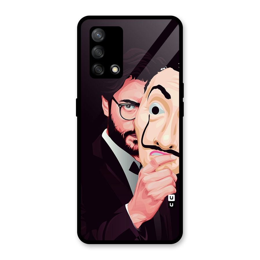 Money Heist Professor Art Glass Back Case for Oppo F19