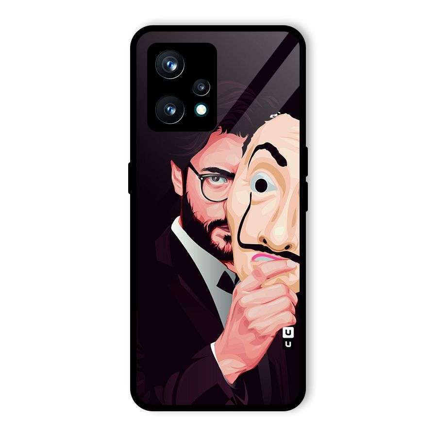 Money Heist Professor Art Glass Back Case for Realme 9