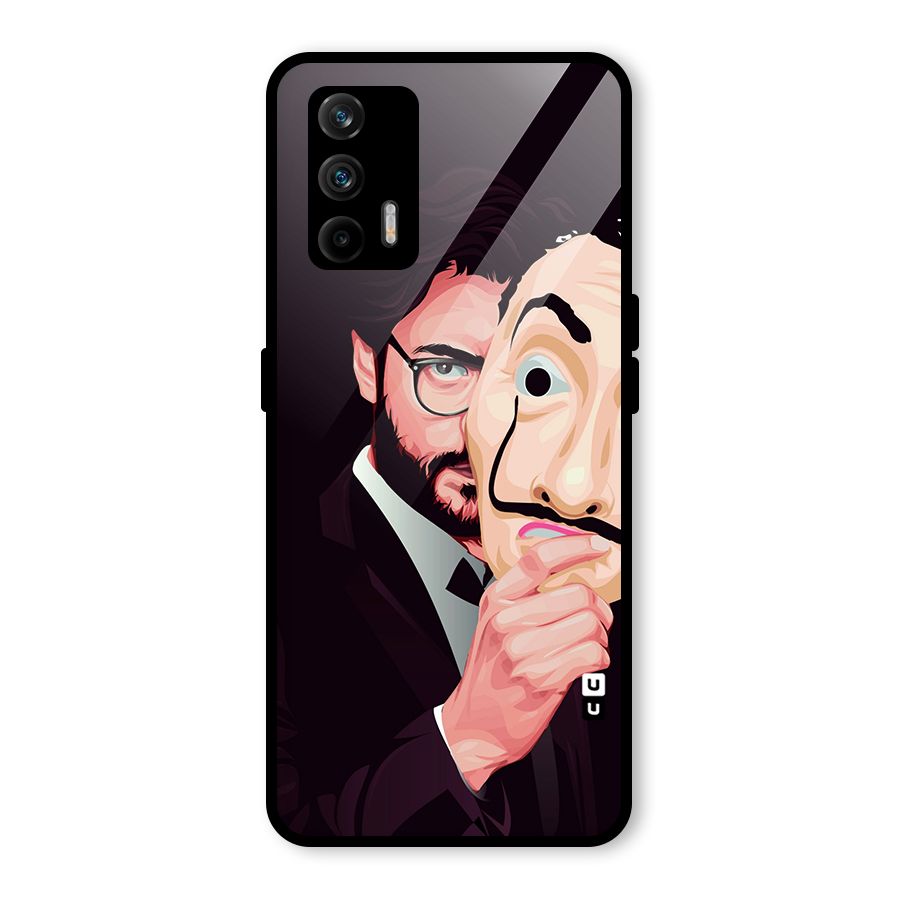 Money Heist Professor Art Glass Back Case for Realme X7 Max