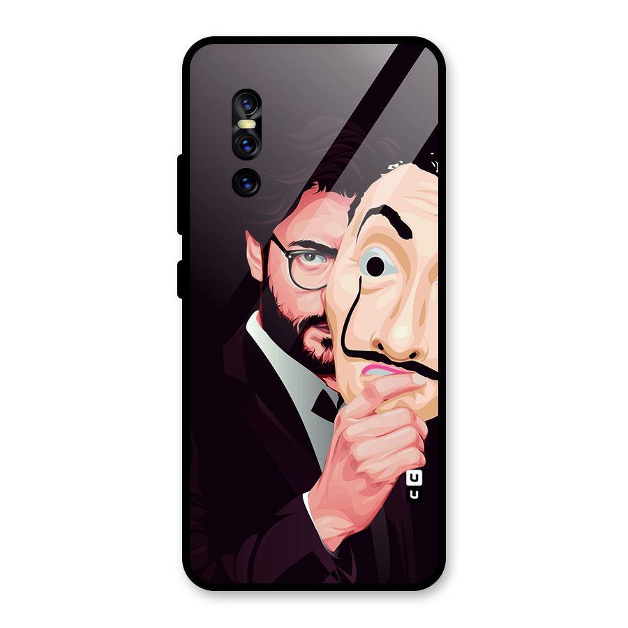 Money Heist Professor Art Glass Back Case for Vivo V15 Pro